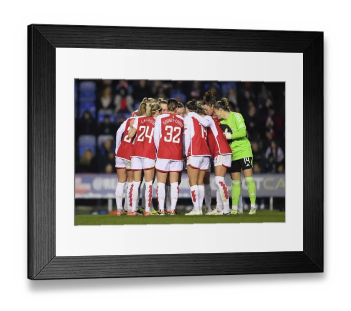 Framed Print : Arsenal Women Unite: Huddle Before Second Half vs. Reading in FA WSL Cup Framed Print : Arsenal Women Unite: Huddle Before Second Half vs. Reading in FA WSL Cup