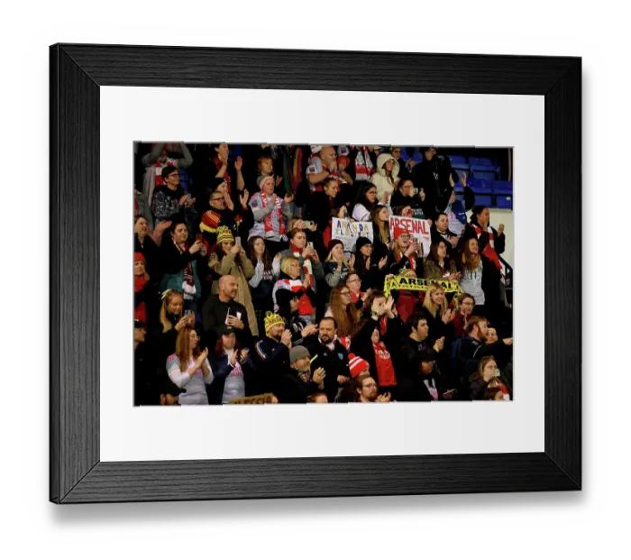 Framed Print : Arsenal Fans Unite: Liverpool FC vs. Arsenal FC - Barclays Women's Super League