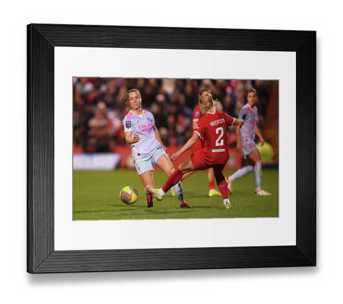 Framed Print : Lia Waelti vs. Emma Koivisto: A Battle in the Barclays Women's Super League - Liverpool FC vs. Arsenal FC Framed Print : Lia Waelti vs. Emma Koivisto: A Battle in the Barclays Women's Super League - Liverpool FC vs. Arsenal FC
