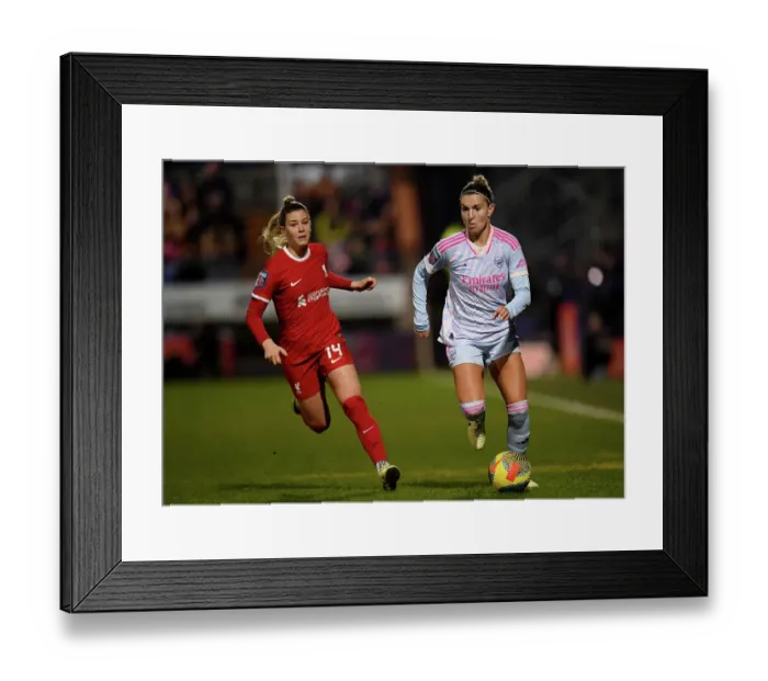 Framed Print : Steph Catley Faces Off Against Marie Hoebinger: Liverpool vs. Arsenal in Barclays Women's Super League Framed Print : Steph Catley Faces Off Against Marie Hoebinger: Liverpool vs. Arsenal in Barclays Women's Super League