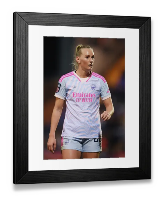 Framed Print : Arsenal's Stina Blackstenius Focuses Ahead of Liverpool FC Showdown in Women's Super League