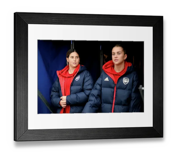 Framed Print : Arsenal's Kyra Cooney-Cross Inspects Prenton Park Ahead of Liverpool vs Arsenal Women's Super League Clash