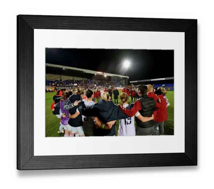 Framed Print : Arsenal Manager Jonas Eidevall Rallies Team After Liverpool FC Match, Barclays Women's Super League 2023-24 Framed Print : Arsenal Manager Jonas Eidevall Rallies Team After Liverpool FC Match, Barclays Women's Super League 2023-24