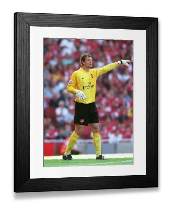 Framed Print : Jens Lehmann's Shut-Out: Arsenal's 3-0 Victory Over Sheffield United, FA Premiership, Emirates Stadium, 2006