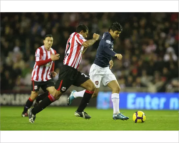 Eduardo (Arsenal) Paulo Da Silva (Sunderland). Sunderland 1: 0 Arsenal, Barclays Premier League