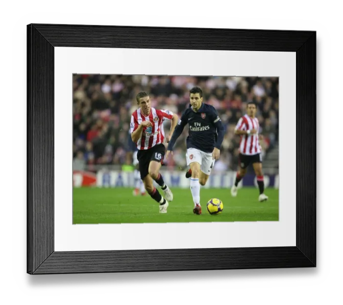 Framed Print : Fabregas's Triumph: Arsenal's 1-0 Win Over Sunderland (2009) - Cesc Fabregas vs. Jordan Henderson