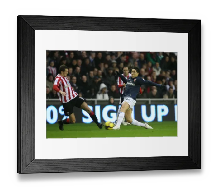 Framed Print : Samir Nasri (Arsenal) George McCartney (Sunderland). Sunderland 1: 0 Arsenal Framed Print : Samir Nasri (Arsenal) George McCartney (Sunderland). Sunderland 1: 0 Arsenal