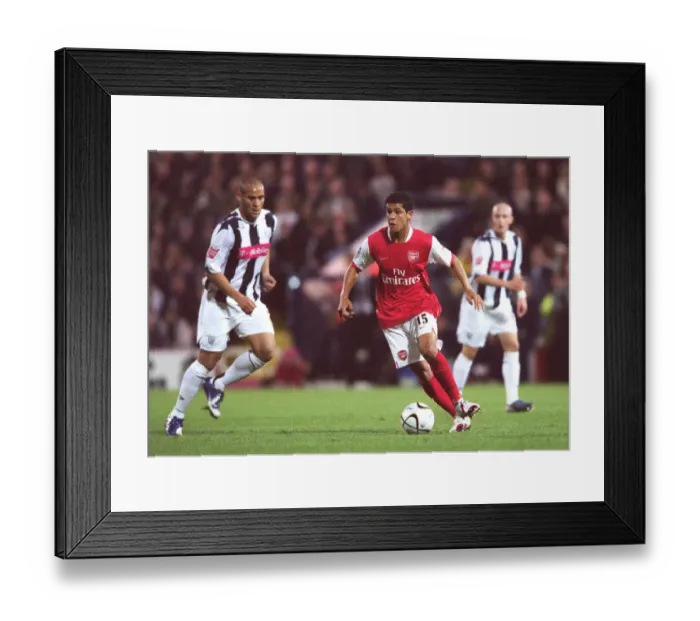 Framed Print : Denilson (Arsenal) Nigel Quashie (WBA) Framed Print : Denilson (Arsenal) Nigel Quashie (WBA)