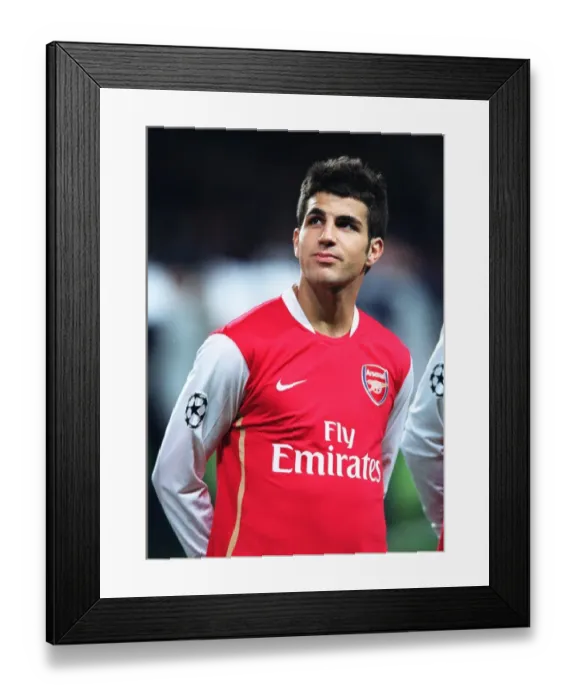 Framed Print : Cesc Fabregas in Action for Arsenal against CSKA Moscow, UEFA Champions League, Group G, Emirates Stadium, London, 1 / 11 / 06