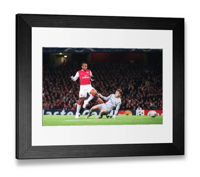 Framed Print : Thierry Henry vs. Igor Akinfeev: Stalemate in Group G - Arsenal vs. CSKA Moscow, UEFA Champions League, Emirates Stadium, London, 11 / 1 / 06 Framed Print : Thierry Henry vs. Igor Akinfeev: Stalemate in Group G - Arsenal vs. CSKA Moscow, UEFA Champions League, Emirates Stadium, London, 11 / 1 / 06