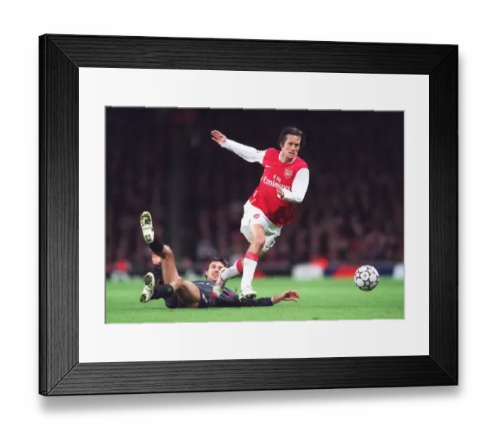 Framed Print : Rosicky vs. Semberas: Stalemate at Emirates in Champions League Group G Framed Print : Rosicky vs. Semberas: Stalemate at Emirates in Champions League Group G
