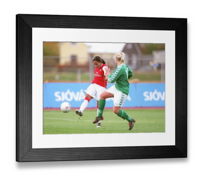 Framed Print : Arsenal's Alex Scott Scores Five Goals Against Breidablik in UEFA Cup Quarterfinal