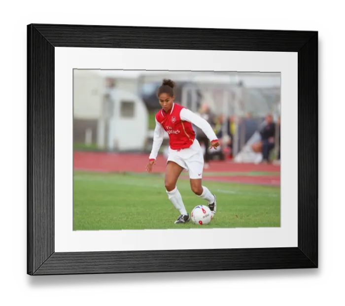 Framed Print : Arsenal's Rachel Yankey Scores in Quarterfinal Win over Breidablik in UEFA Cup Framed Print : Arsenal's Rachel Yankey Scores in Quarterfinal Win over Breidablik in UEFA Cup