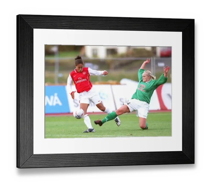 Framed Print : Rachel Yankey (Arsenal) Elin Steinarsdottir (Bredablik)