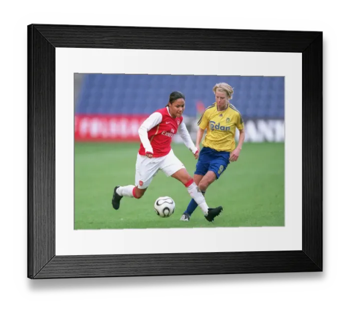 Framed Print : Alex Scott (Arsenal) Stine Kjaer Dimun (Brondby) Framed Print : Alex Scott (Arsenal) Stine Kjaer Dimun (Brondby)