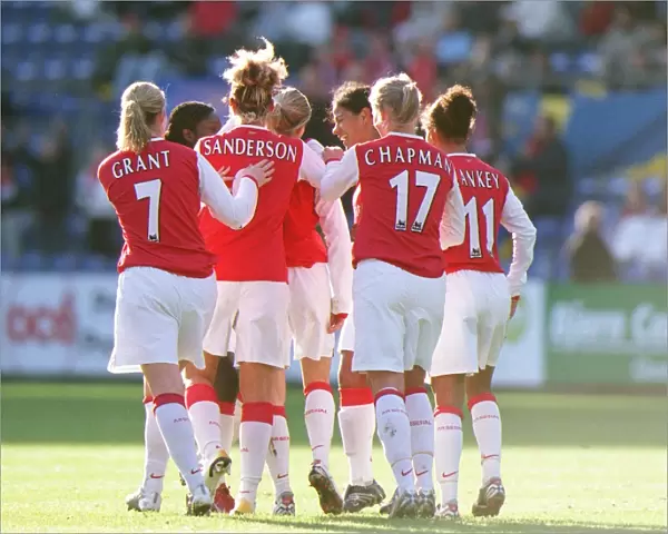 Kelly Smith's Historic Goal: Arsenal Ladies Celebrate First Goal Against Brondby IF in UEFA Women's Cup Semi-Final