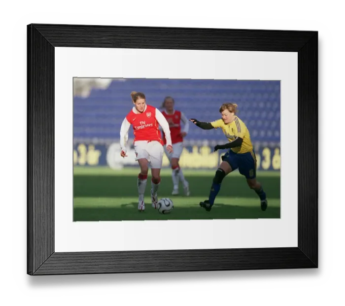 Framed Print : Kelly Smith Scores Brilliant Goal Against Brondby: Arsenal Ladies Advance to UEFA Women's Cup Semi-Finals Framed Print : Kelly Smith Scores Brilliant Goal Against Brondby: Arsenal Ladies Advance to UEFA Women's Cup Semi-Finals