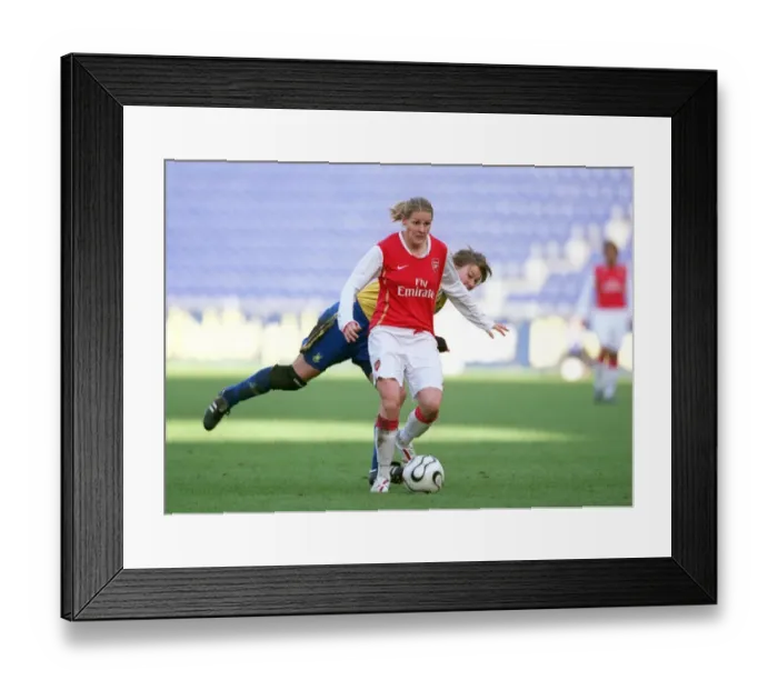 Framed Print : Kelly Smith's Brilliant Goal: Arsenal Ladies Advance to UEFA Women's Cup Semi-Finals vs. Brondby