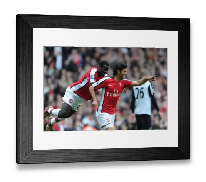 Framed Print : Fourth Goal Celebration: Vela and Eboue, Arsenal's Unstoppable Duo Framed Print : Fourth Goal Celebration: Vela and Eboue, Arsenal's Unstoppable Duo