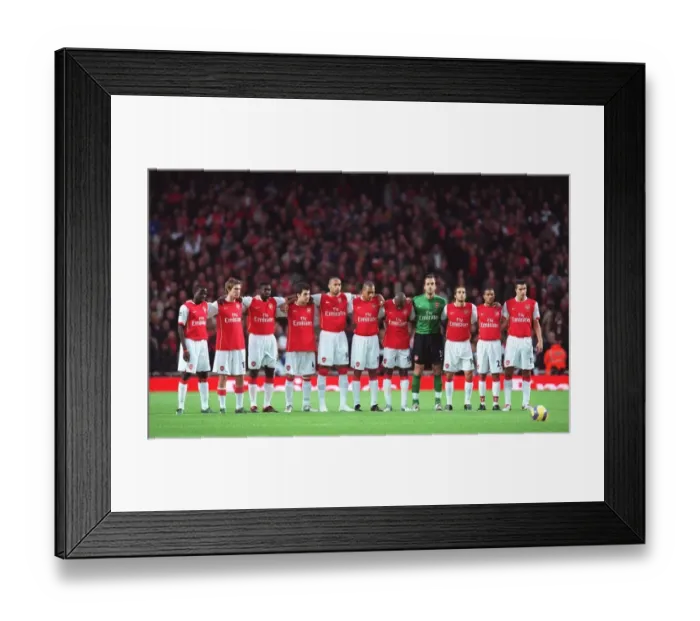 Framed Print : Remembrance Day Tribute: Arsenal Players Observing a Minute's Silence Before 3:0 Liverpool Win Framed Print : Remembrance Day Tribute: Arsenal Players Observing a Minute's Silence Before 3:0 Liverpool Win