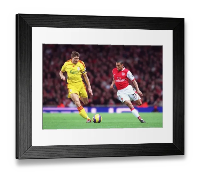 Framed Print : Gael Clichy (Arsenal) Steven Gerrard (Liverpool) Framed Print : Gael Clichy (Arsenal) Steven Gerrard (Liverpool)