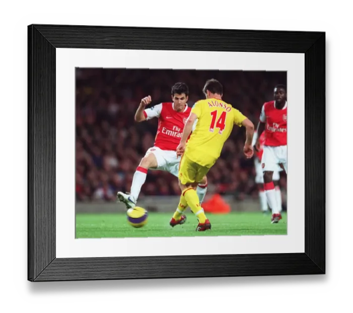 Framed Print : Fabregas and Alonso Clash: Arsenal's 3-0 Victory Over Liverpool in the Premier League, Emirates Stadium, 2006