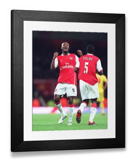 Framed Print : William Gallas's Triumph: Arsenal's 3-0 Victory Over Liverpool