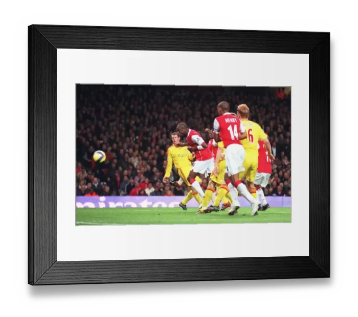 Framed Print : William Gallas scores Arsenals 3rd goal Framed Print : William Gallas scores Arsenals 3rd goal