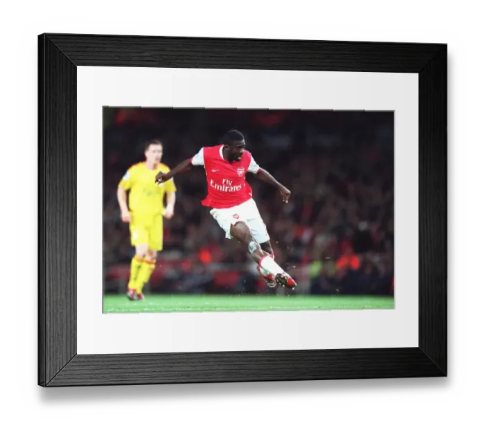 Framed Print : Kolo Toure scores Arsenals 2nd goal Framed Print : Kolo Toure scores Arsenals 2nd goal