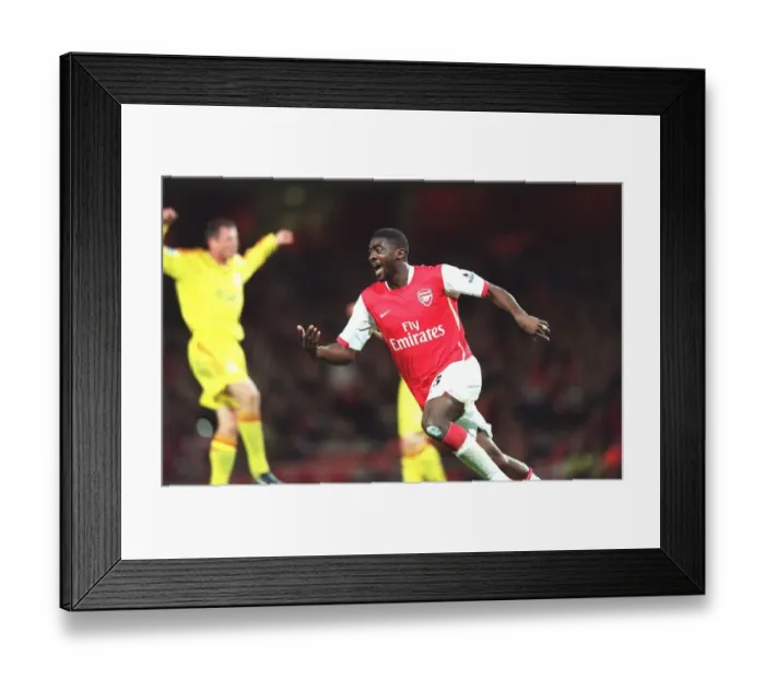 Framed Print : Kolo Toure celebrates scoring Arsenals 2nd goal Framed Print : Kolo Toure celebrates scoring Arsenals 2nd goal