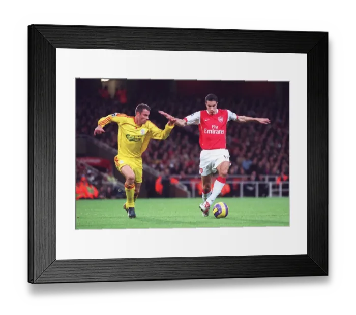 Framed Print : Van Persie's Double Strike: Arsenal's 3-0 Victory Over Liverpool (12 / 11 / 06)