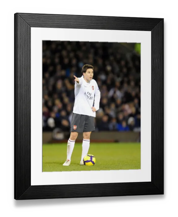 Framed Print : Samir Nasri (Arsenal). Burnley 1: 1 Arsenal, Barclays Premier League, Turf Moor