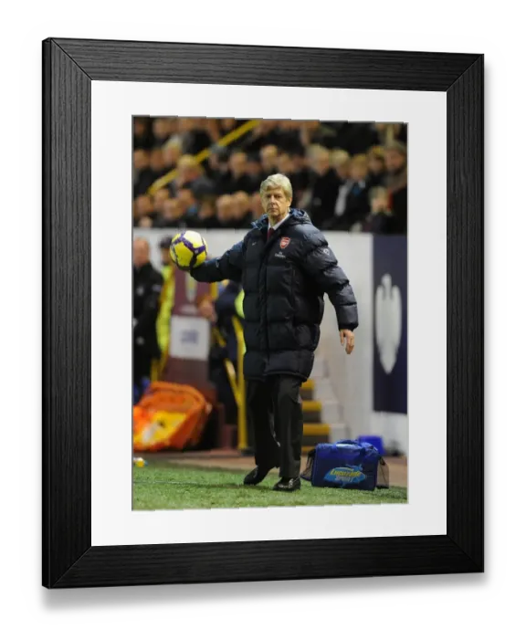 Framed Print : Arsene Wenger at Burnley: 1-1 Stalemate in Arsenal's Barclays Premier League Journey (December 2009)
