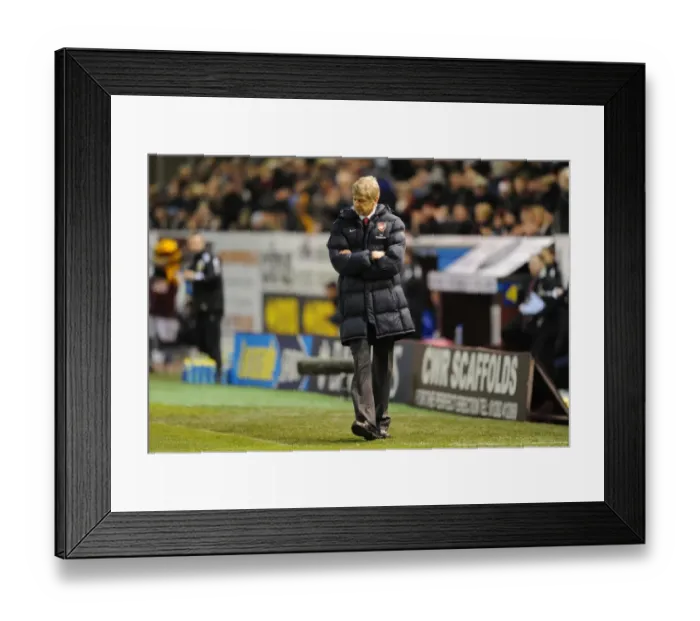 Framed Print : Arsene Wenger at Burnley: 1-1 Stalemate in the Barclays Premier League, December 2009