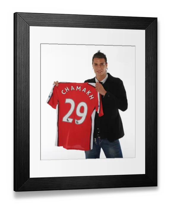 Framed Print : New Arsenal Star Marouane Chamakh in Training at London Colney Framed Print : New Arsenal Star Marouane Chamakh in Training at London Colney