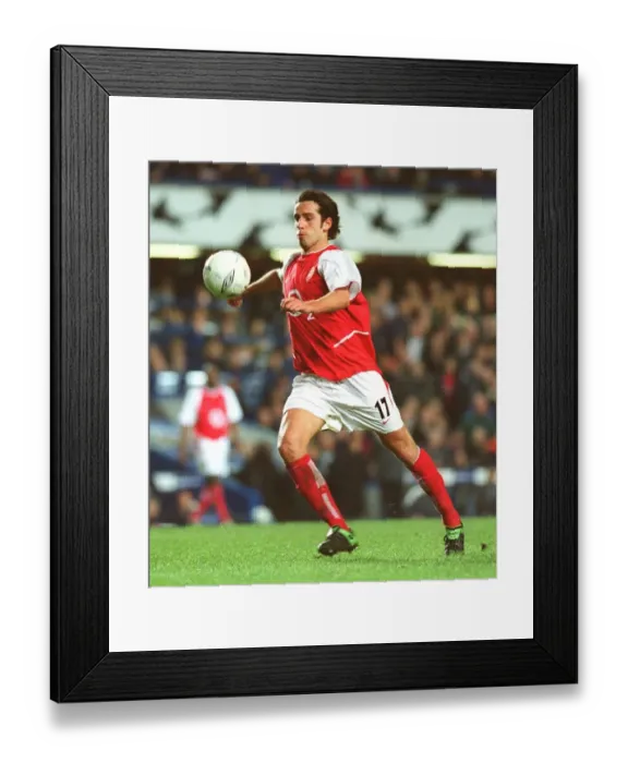 Framed Print : Edu's Determination: Arsenal vs. Chelsea, UEFA Champions League Quarter-Final at Stamford Bridge, 2004
