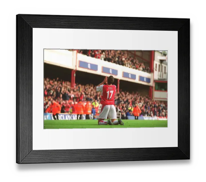 Framed Print : Edu celebrates scoring the Arsenal goal