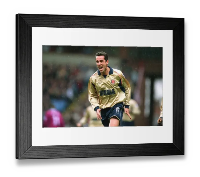 Framed Print : Edu celebrates scoring the 1st Arsenal goal Framed Print : Edu celebrates scoring the 1st Arsenal goal