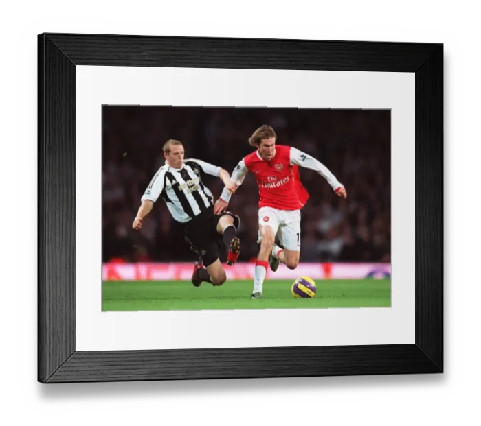 Framed Print : Alex Hleb (Arsenal) Peter Ramage (Newcastle)