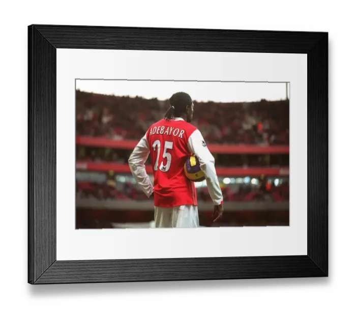 Framed Print : Emmanuel Adebayor vs Newcastle United: 1-1 Stalemate at Emirates Stadium, Arsenal Football Club