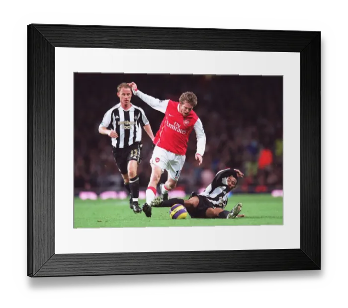 Framed Print : Alex Hleb (Arsenal) Nicky Butt and Nolberto Solano (Newcastle) Framed Print : Alex Hleb (Arsenal) Nicky Butt and Nolberto Solano (Newcastle)