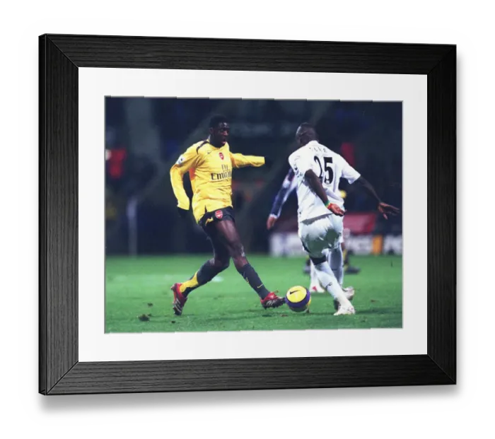 Framed Print : Kolo Toure (Arsenal) Abdoulaye Faye (Bolton)