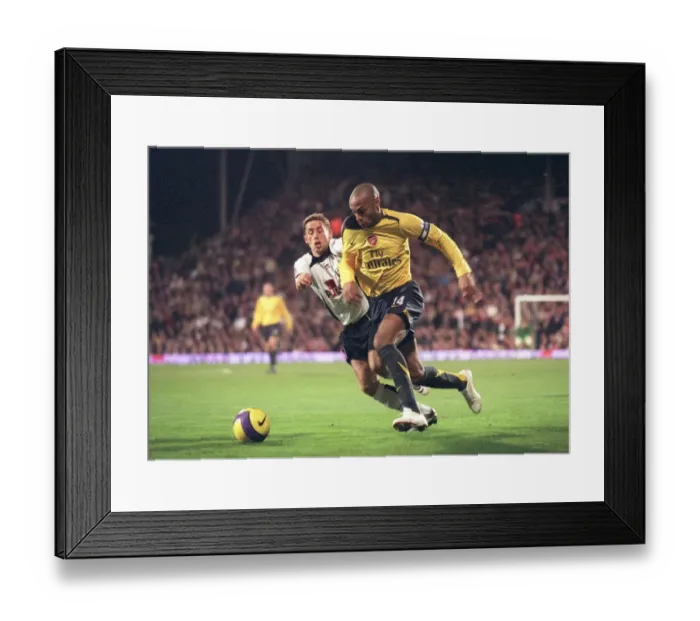 Framed Print : Thierry Henry (Arsenal) Michael Brown (Fulham)