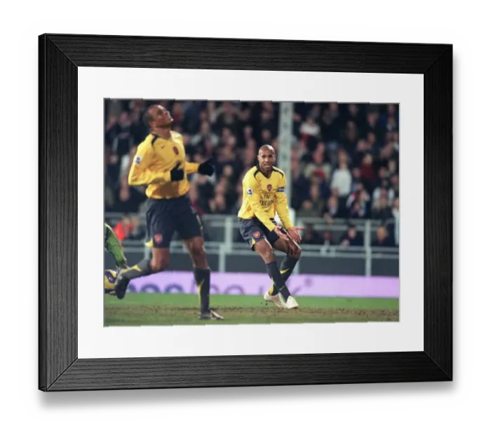 Framed Print : Gilberto and Thierry Henry (Arsenal) Framed Print : Gilberto and Thierry Henry (Arsenal)