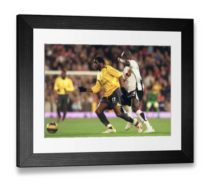 Framed Print : Alex Song (Arsenal) Papa Bouba Dioup (Fulham) Framed Print : Alex Song (Arsenal) Papa Bouba Dioup (Fulham)