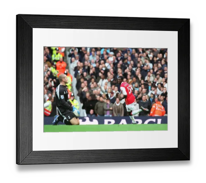 Framed Print : Adebayor's Thrilling Goal: Arsenal Takes the Lead 1-0 Against Tottenham Hotspur (3:1 Final Score) Framed Print : Adebayor's Thrilling Goal: Arsenal Takes the Lead 1-0 Against Tottenham Hotspur (3:1 Final Score)