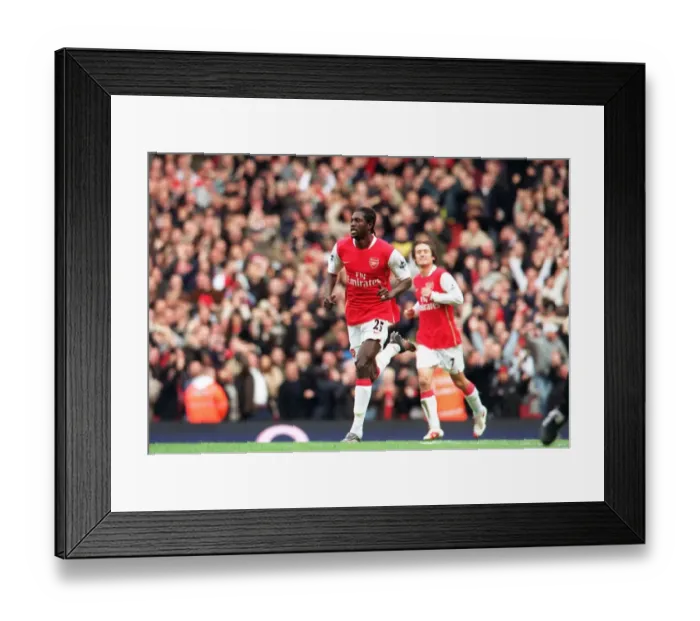 Framed Print : Adebayor's Thrilling Goal: Arsenal's 3-1 Victory Over Tottenham