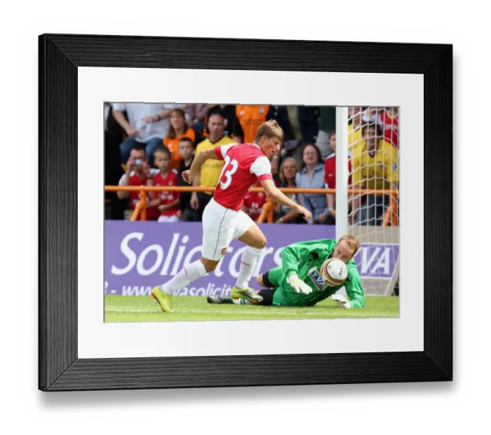 Framed Print : Arshavin Scores Arsenal's First Goal Against Barnet: 0-4 Pre-Season Victory Framed Print : Arshavin Scores Arsenal's First Goal Against Barnet: 0-4 Pre-Season Victory