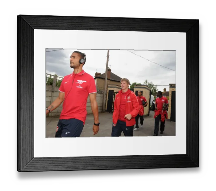 Framed Print : Andrey Arshavin and Armand Traore (Arsenal). Barnet 0: 4 Arsenal, Pre season friendly
