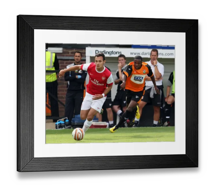 Framed Print : Nacer Barazite (Arsenal). Barnet 0: 4 Arsenal. Pre Season Friendly. Underhill